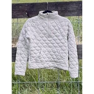 Avalanche Outdoor Supply Co Womens XS Quilted Quarter Zip Pullover Cream CA8070